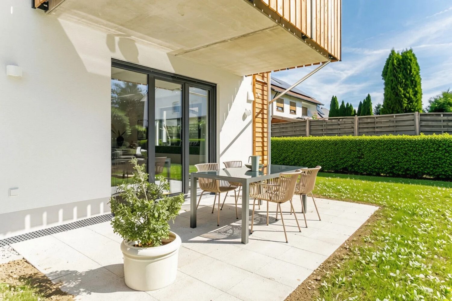 überdachte Terrasse